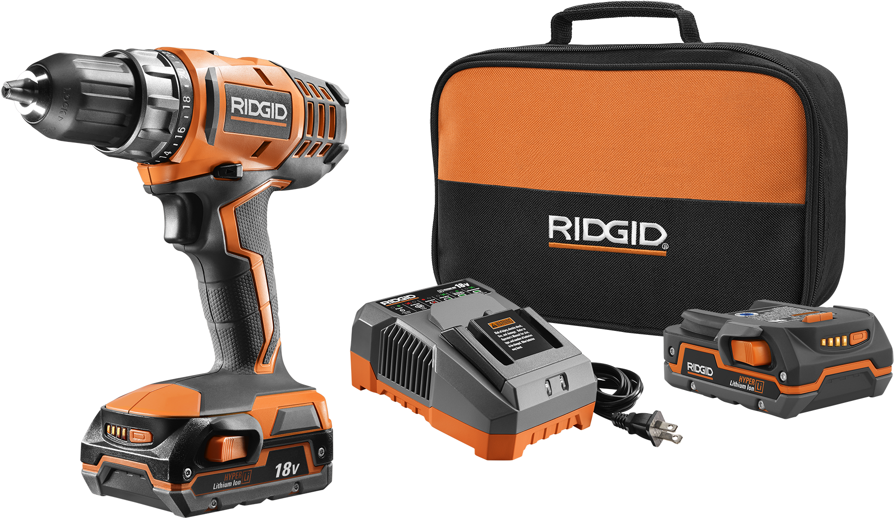 Lower - Ridgid 18v Cordless Lithium-ion 1/2 (2000x1236), Png Download