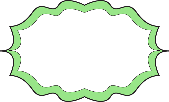 Lime Green Frame Clipart - Vintage Frame Green Png (696x421), Png Download