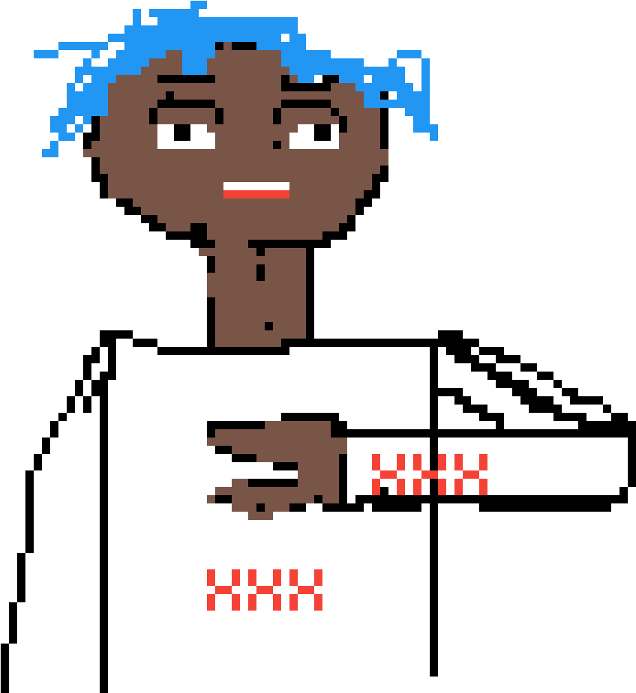 Xxxtentacion With Blue Hair - Blue (1200x1200), Png Download