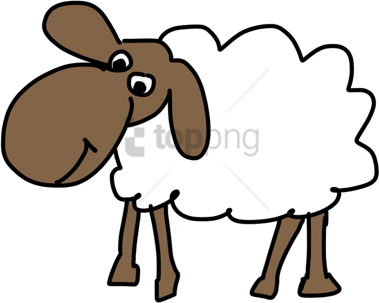 Clipart Sheep Clear Background - Free Clip Art Sheep (453x340), Png Download