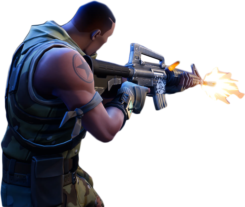 Fortnite - Fortnite Person Shooting Png (1920x1082), Png Download