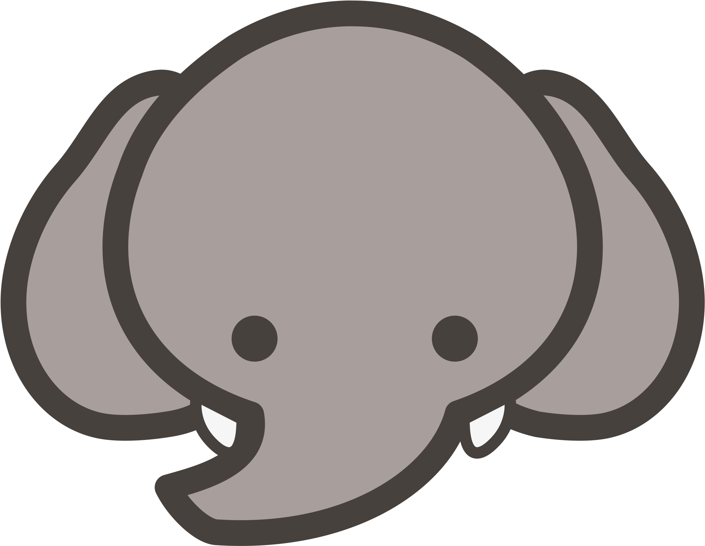 Clip Black And White Dou Shou Qi Big Image Png - Cute Elephant Shower Curtain (2400x2400), Png Download