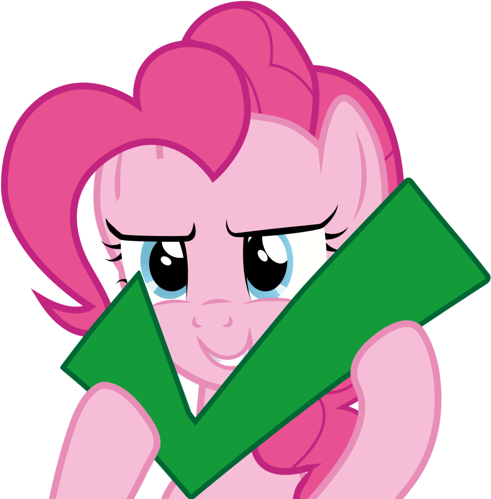 Pinkie Pie Checkmark - Pinkie Pie Approves (894x894), Png Download