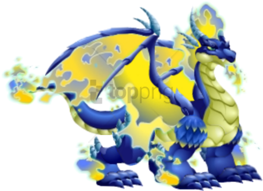 Blue Fire Dragon 3 - Super Fire Dragon Dragon City (450x322), Png Download