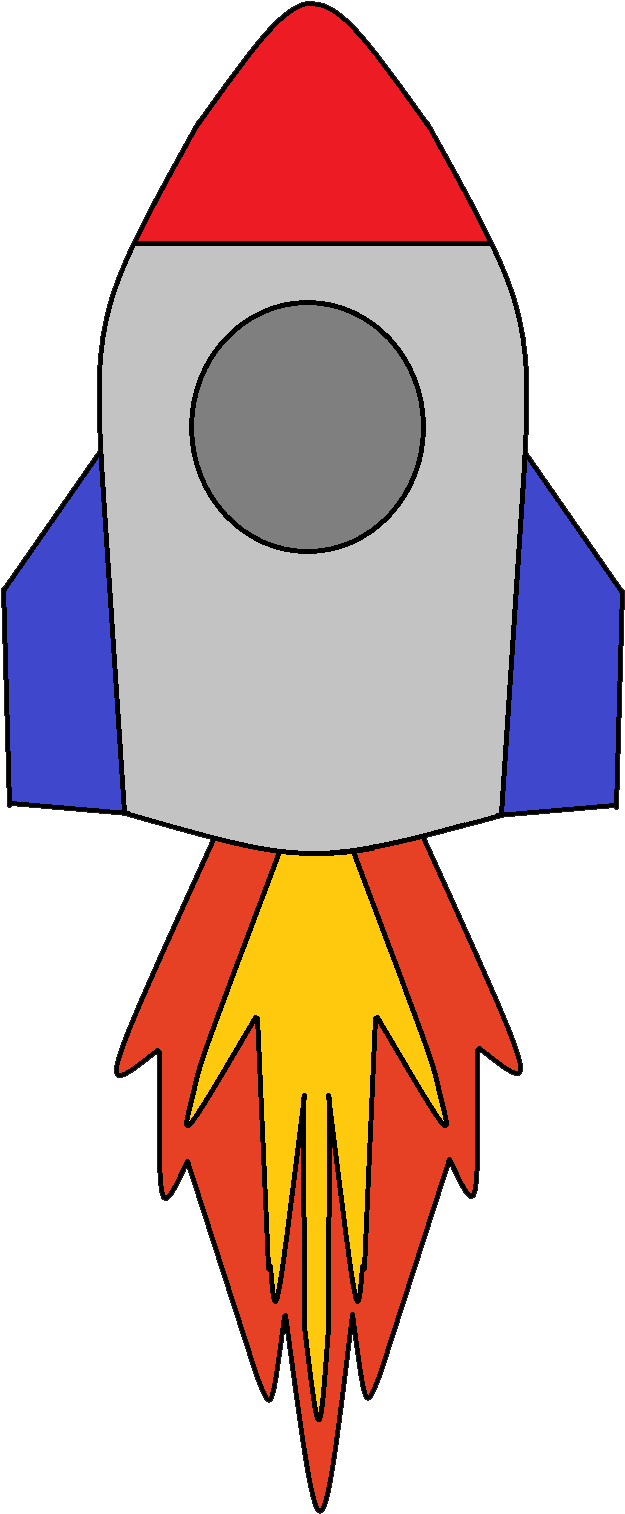 Spaceship Clipart, Space Rocket, Space Theme, Pre School, - Rocket Clipart (667x1534), Png Download