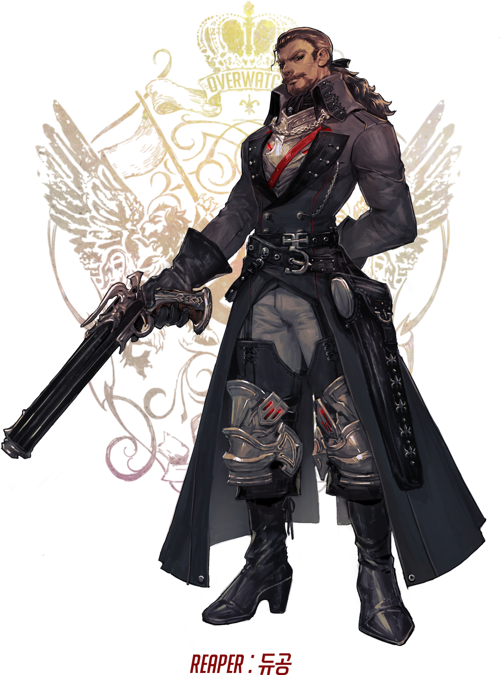 Owfantasia Overwatch Fan Art, Overwatch Reaper, Final - Overwatch Characters As Fantasy Heroes (1000x1415), Png Download