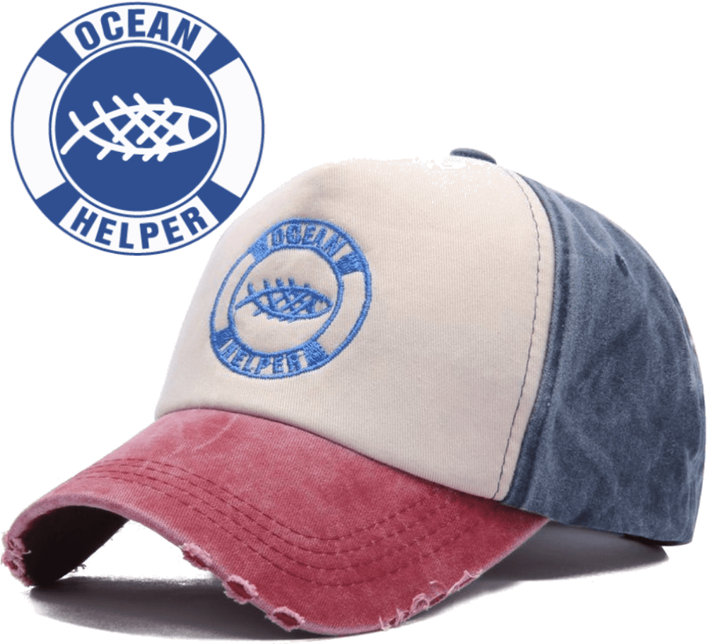 Ocean Helper "worn Look" Baseball Cap - Save The Ocean Cap (1000x1000), Png Download