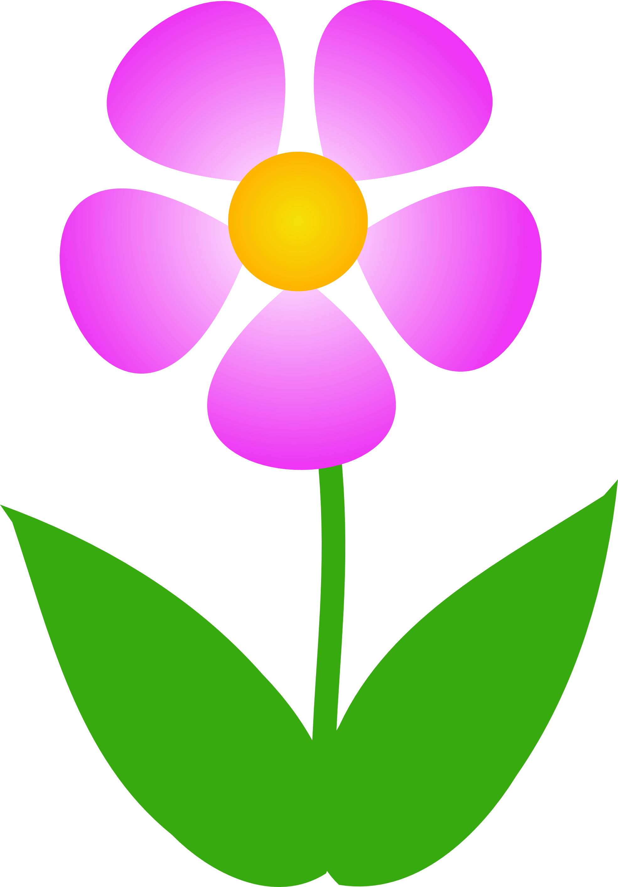 Big Image - Single Flower Clip Art (1672x2400), Png Download