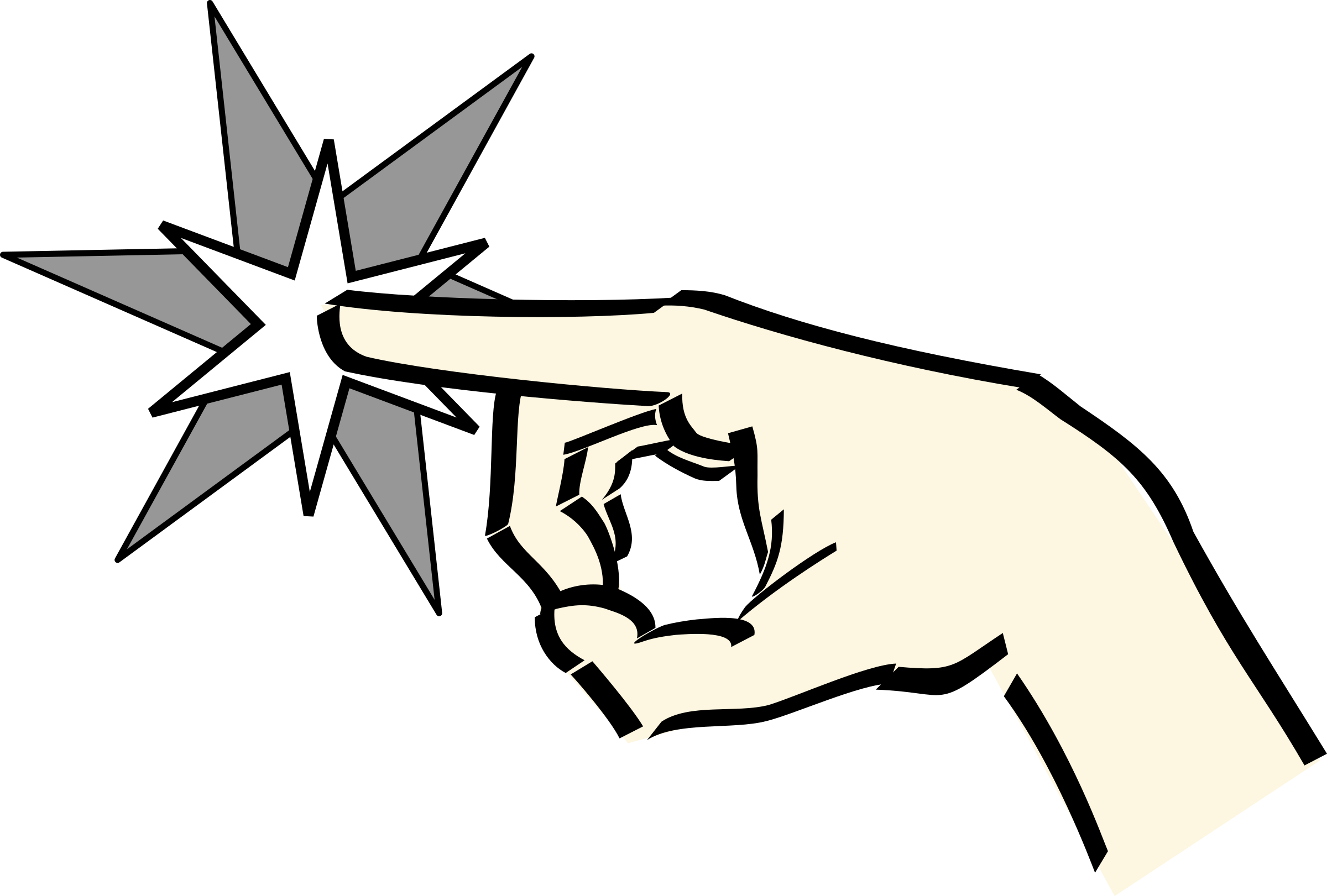 Pointing Hand Clip Art - Pointing Hand (600x405), Png Download