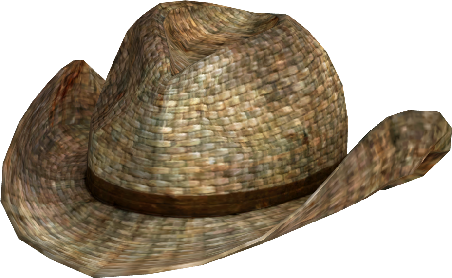 Rattan Cowboy Hat - Rattan Cowboy Hat Fallout New Vegas (1000x650), Png Download