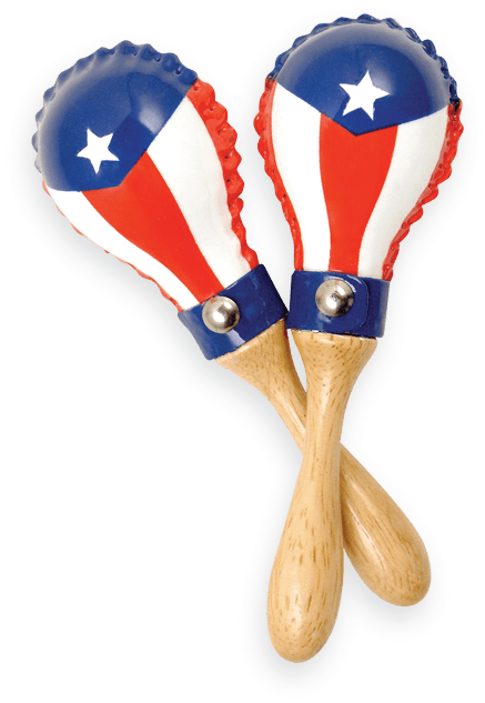 Latin Percussion Lp285-pr Mini Rawhide Maracas Prflag (604x640), Png Download