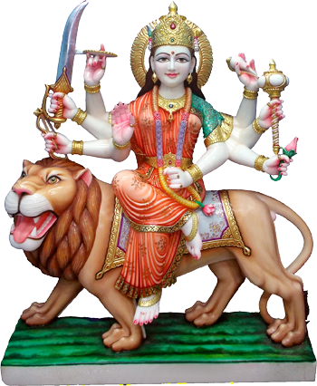 Durgamata - Durga Devi Murti Png (350x426), Png Download