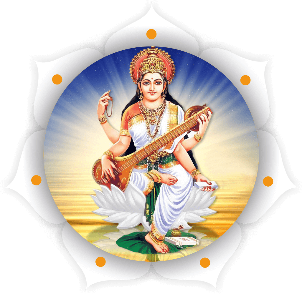 Sarswati Maa (1054x1026), Png Download