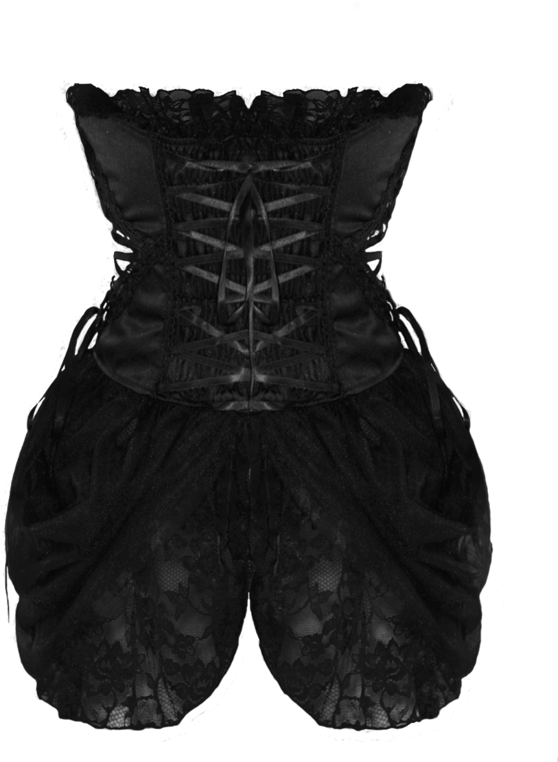Dress Black Corset - Dress Png (900x1125), Png Download