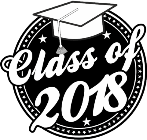 Class Of 2018 Graduation Window Cling - Clip Art (480x480), Png Download