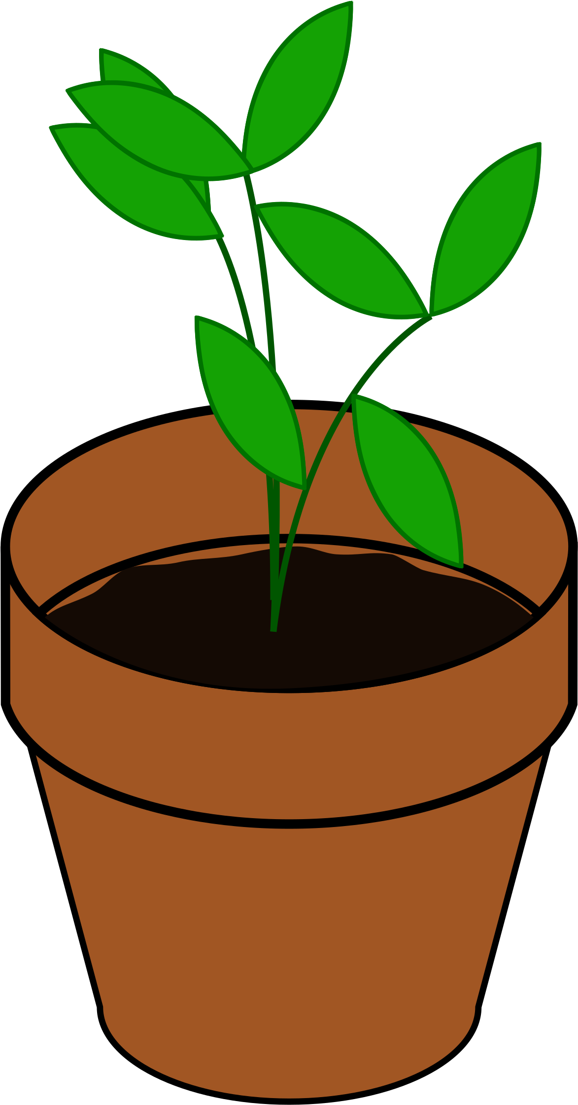 Pot Plant Clipart Terracotta - Plant Clip Art (1536x2400), Png Download