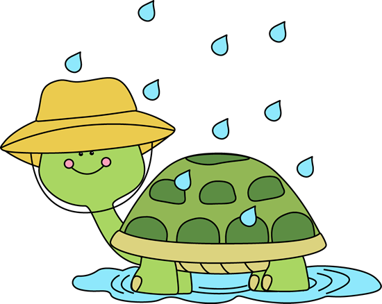 Clip Art Images Turtle Standing In A - Spring Rain Clip Art (550x438), Png Download