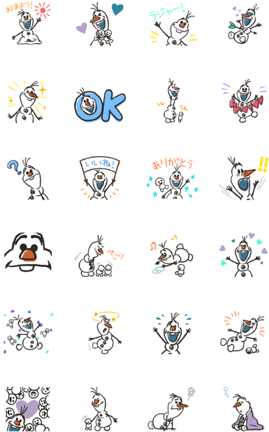 Olaf And The Snowgies - Line (420x673), Png Download