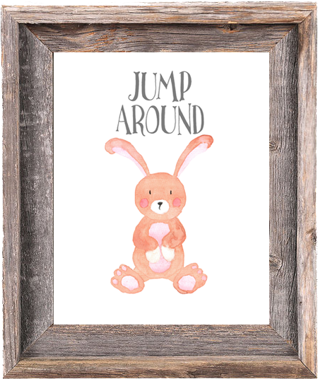 Bunny Jump Around - 8x10 Picture Frames -signature Barnwood Reclaimed Wood (570x570), Png Download