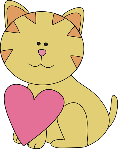Kitty Cat Valentine Clip Art - Kitty Cat Clip Art (397x500), Png Download