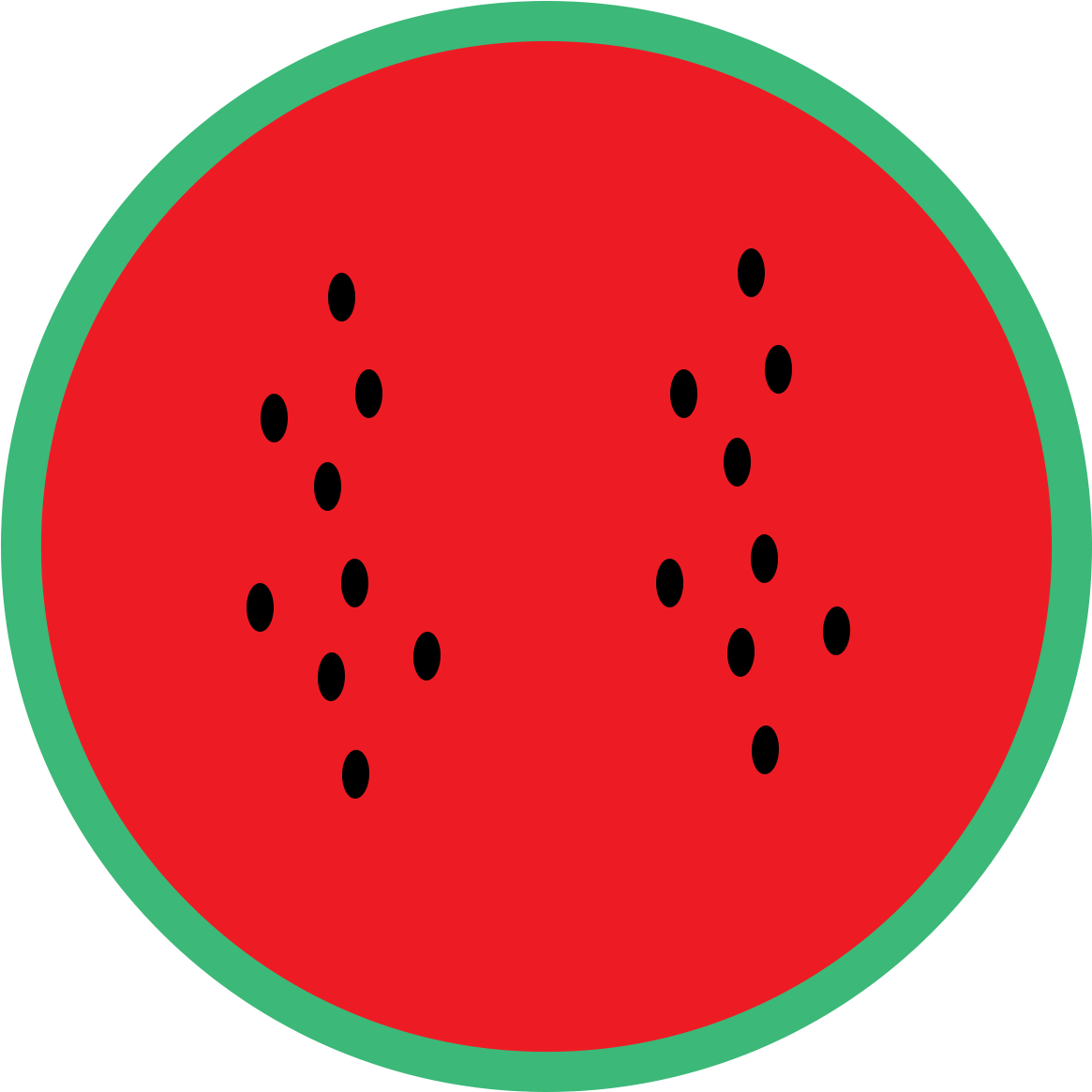 Watermelon Slice Illustration Png - Circle (1890x1417), Png Download