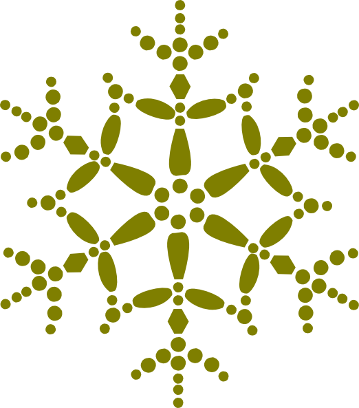 Svg Black And White Golden Clip Art At Clker Com Online - Gold Snowflake Vector Png (522x593), Png Download