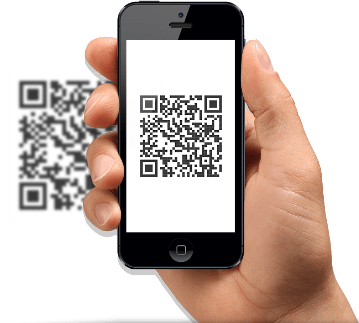 Qr Code Scan Hand - Visitor Management Qr Code (722x650), Png Download