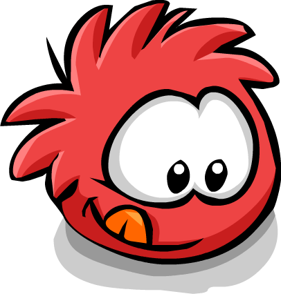 Red Puffle Tongue - Tongue (406x426), Png Download
