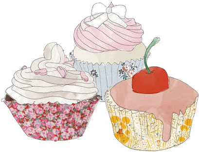 And Pies - - Cakes Cupcakes Pies Drawing (450x366), Png Download