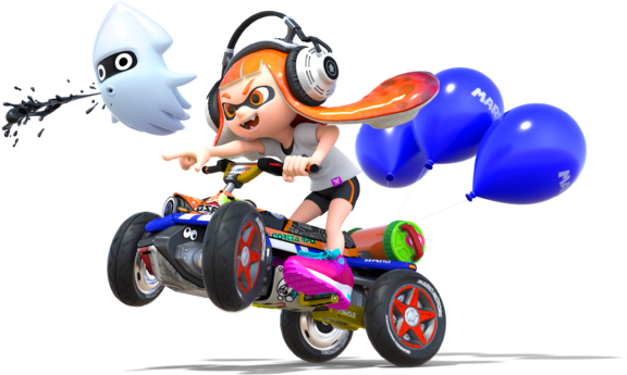 Mario Kart 8 Deluxe's Character Select Screen Pic - Mario Kart 8 Deluxe Inkling (634x599), Png Download