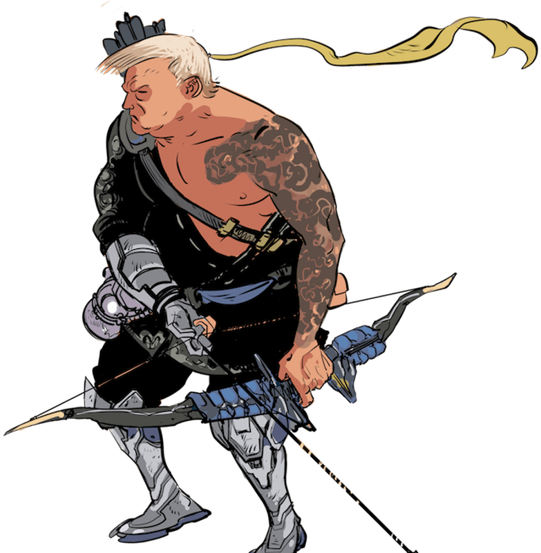 Clip Art Royalty Free Stock Collection Of Free Hanzo - Donald Trump Mains Hanzo (800x800), Png Download