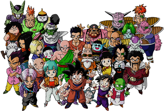 Dragon Ball Z Characters Png Image - Dragon Ball Z (581x400), Png Download