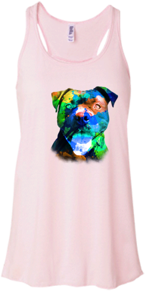 Watercolor Pit Bull - Shirt (600x600), Png Download