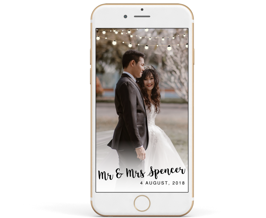Snapchat Wedding Filter (1000x738), Png Download