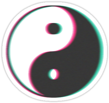 Tumblr, Transparent, And Ying Yang Image - Oklahoma State University Oval Sticker (375x360), Png Download
