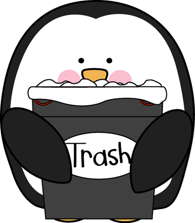 Collection Of Cute Trash Can High - Cute Trash Can Clipart (394x450), Png Download