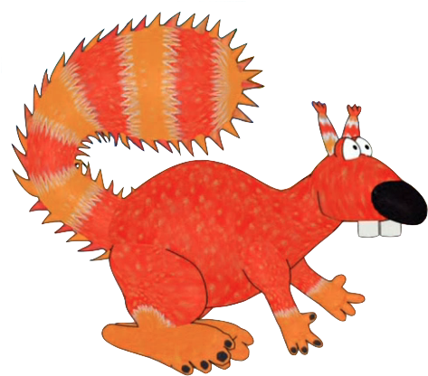 Nibble The Squirrel - Illustration (487x429), Png Download
