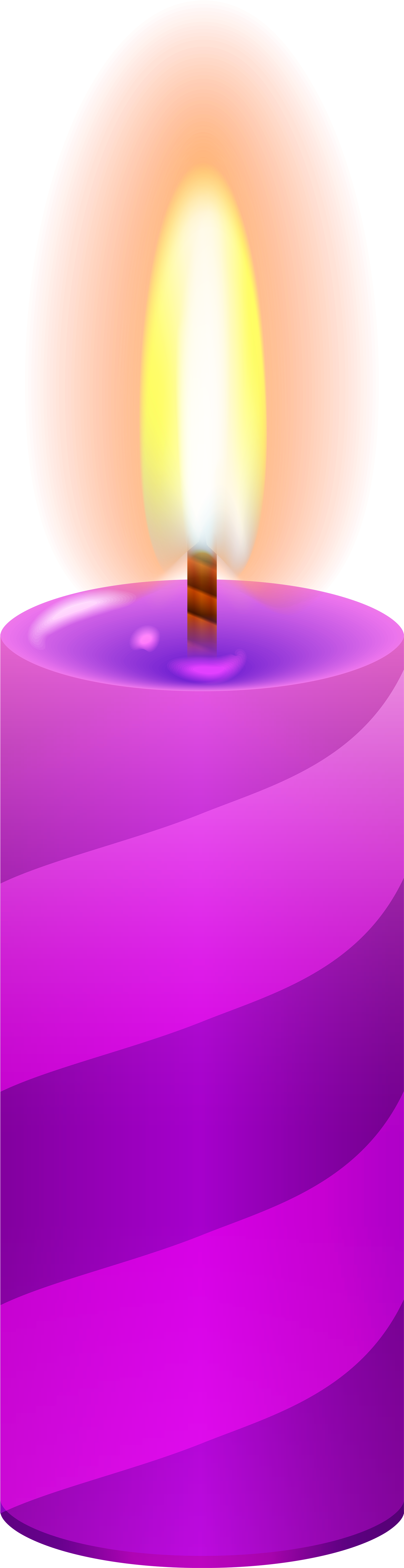 Candle Purple Png Clip Art - Pink Candles Png (1883x7000), Png Download