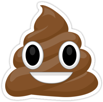 Free Icons Png - Large Poop Emoji Printable (375x360), Png Download