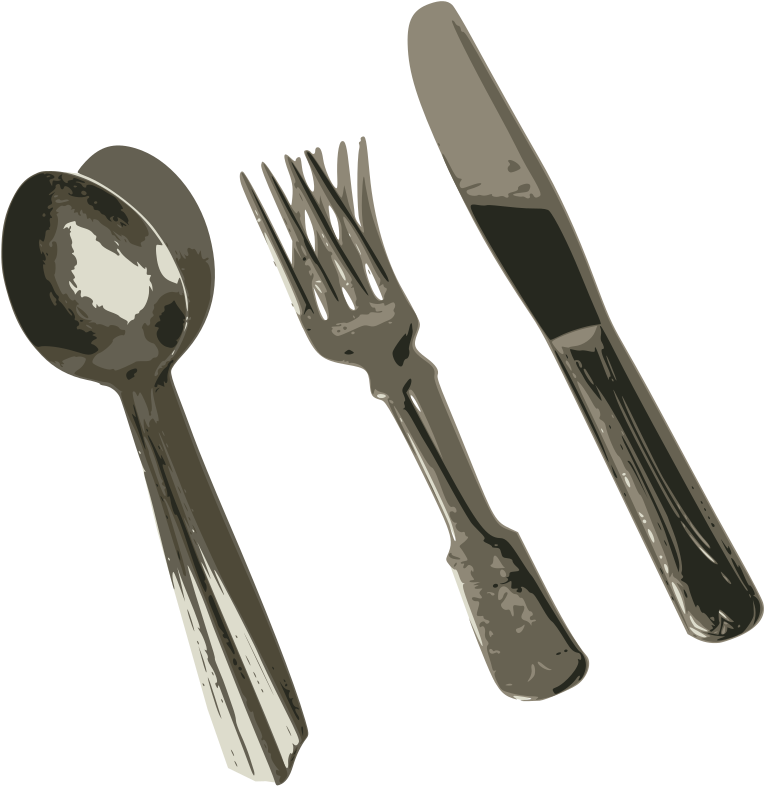 Eating Spoon Fork Knife Comments Source - Cutlery (734x750), Png Download