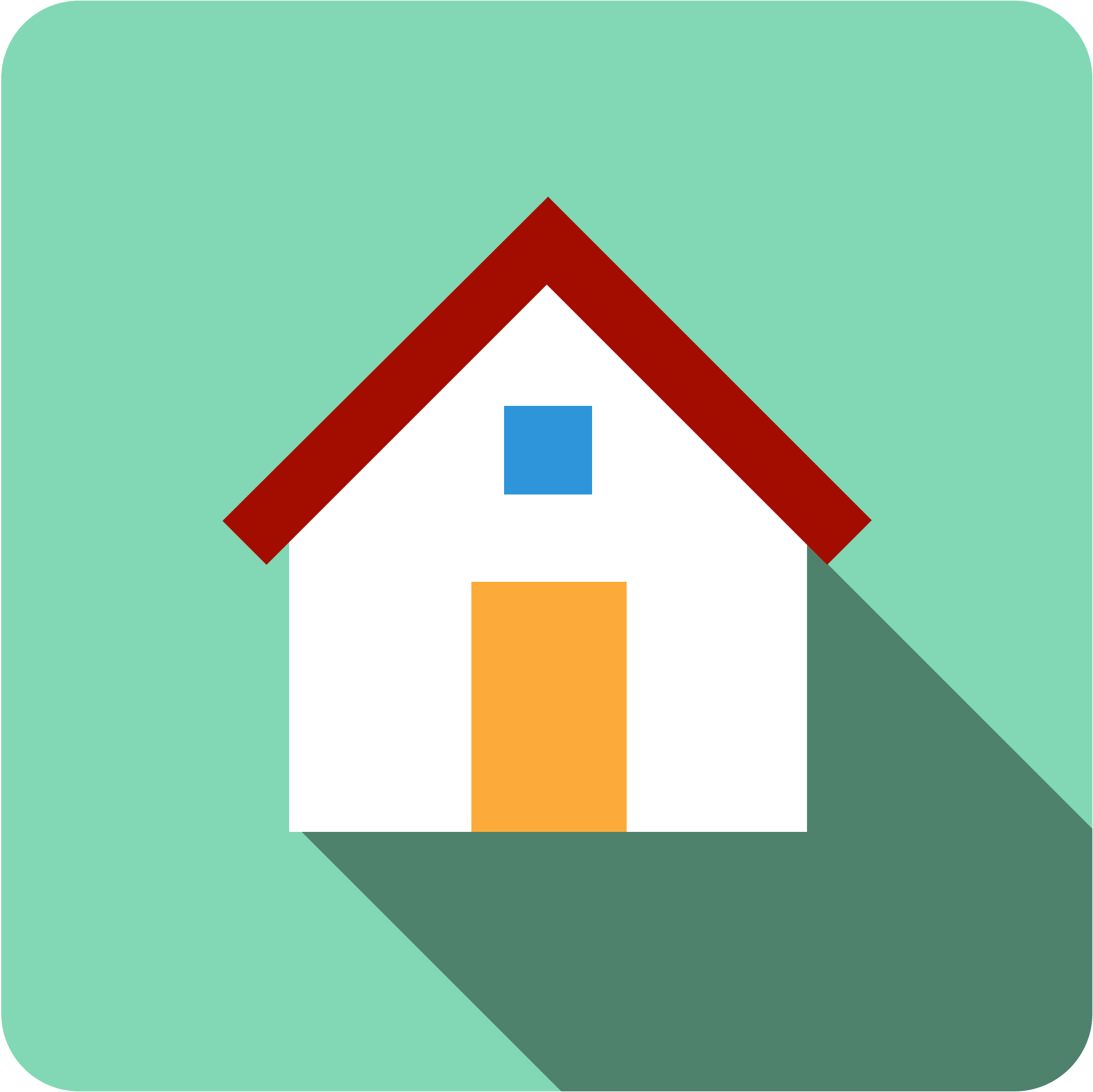 Flat Icon Tutorial - House Icon Material Design (3000x2400), Png Download
