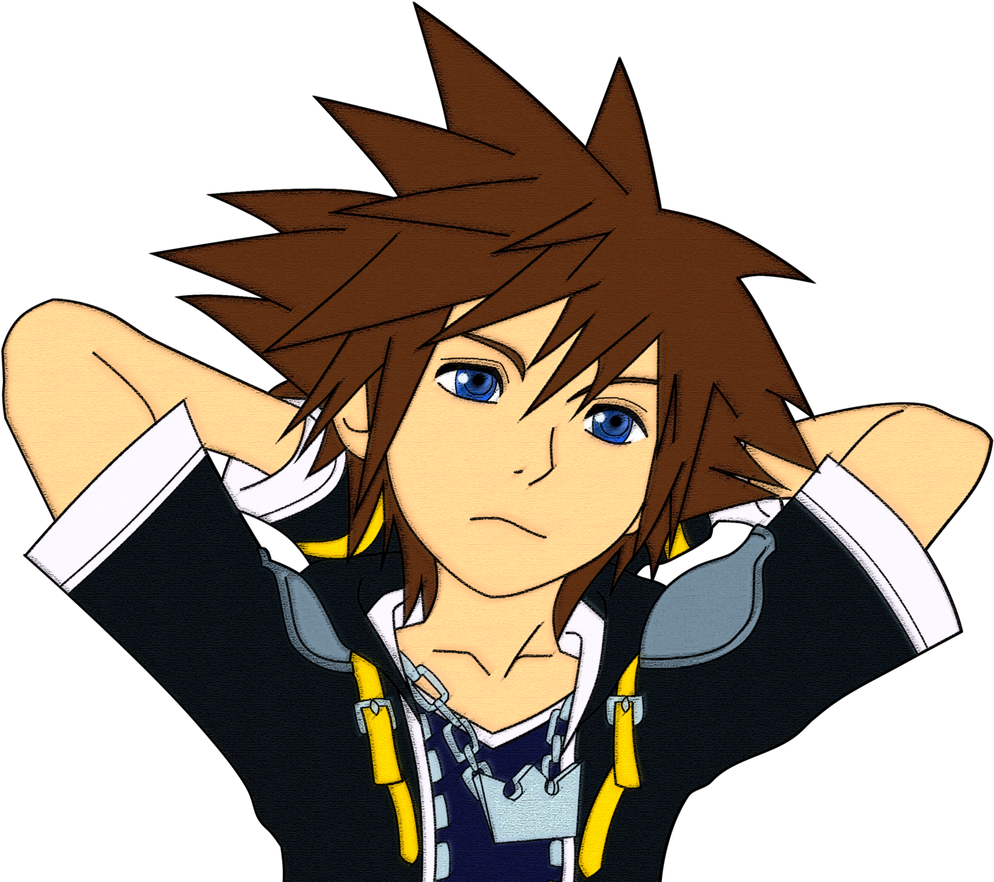 Sora Kingdom Hearts Manga (1600x1278), Png Download