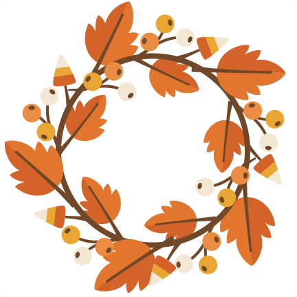 Fall Wreath Svg Cutting For Electronic Machines Svg - Fall Wreath Clip Art Free (432x432), Png Download