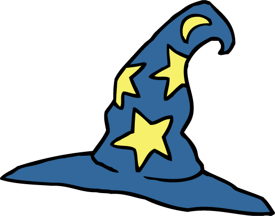 Cap Clipart Wizard - Wizard Hat Clipart (553x434), Png Download