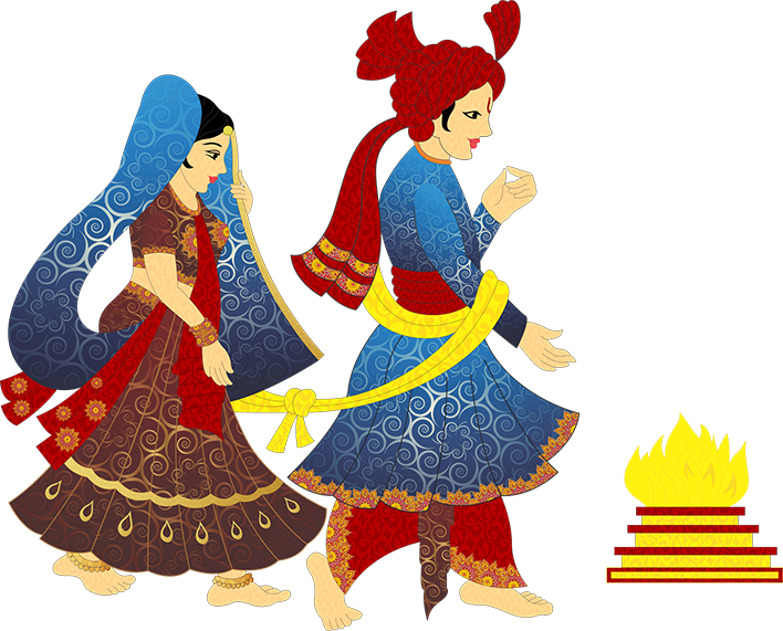 Vector Freeuse Stock Indian Wedding Color The Best - Indian Wedding Clipart Png (501x405), Png Download