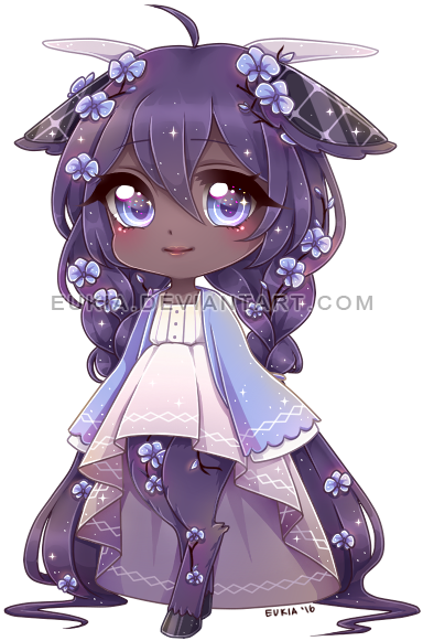 Hannibaru By Eukia - Chibi Fille (415x605), Png Download