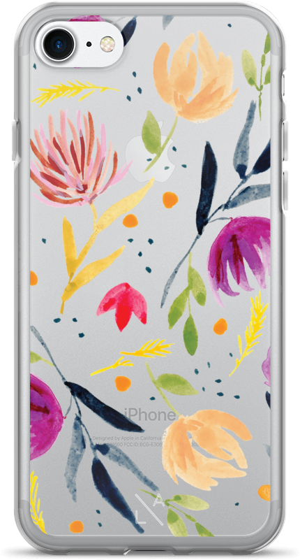 Fall Florals Clear Iphone Case - Mobile Phone Case (1000x1000), Png Download