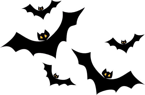 Vector Clipart Bat - Halloween Bat Png (600x394), Png Download