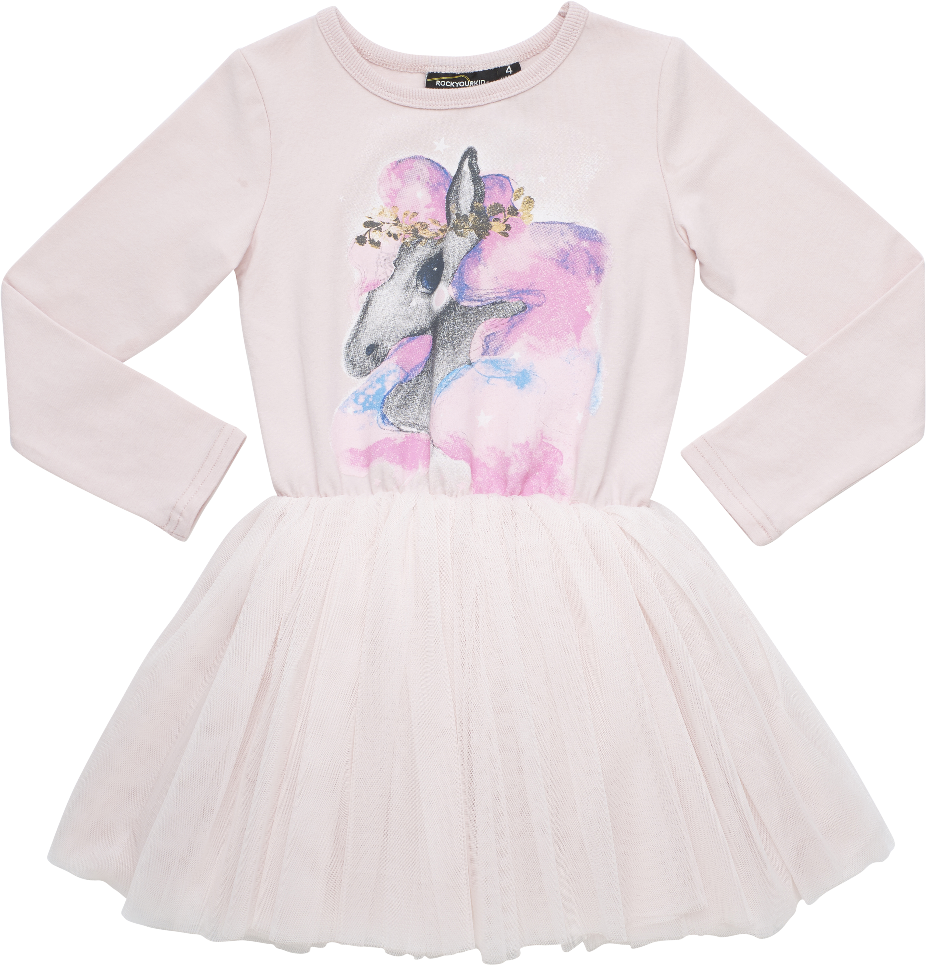 Watercolor Rainbow Unicorn Tutu Dress - Dress (1024x937), Png Download