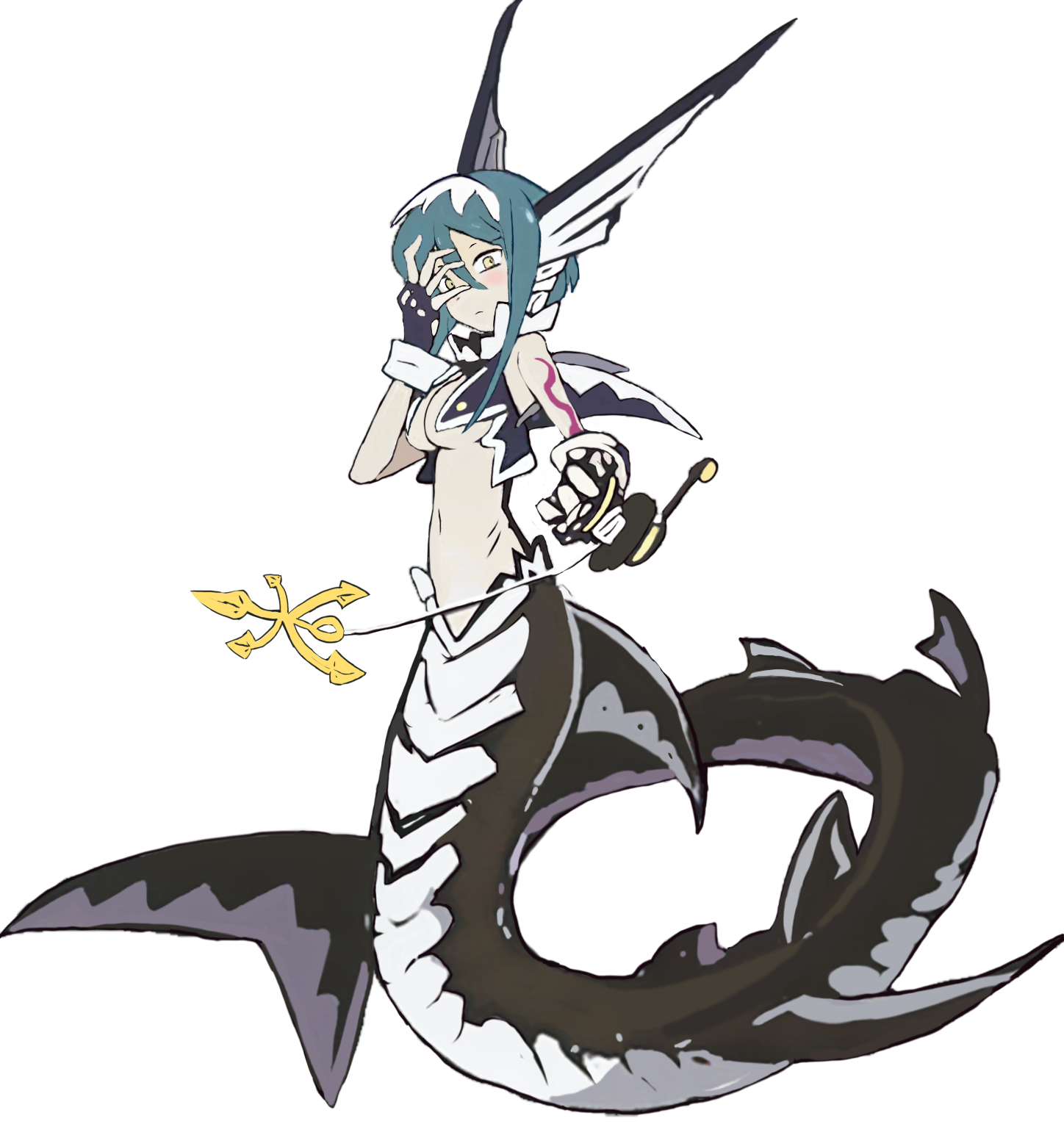 Supra Mermaid Form - Mermaid (1448x1530), Png Download